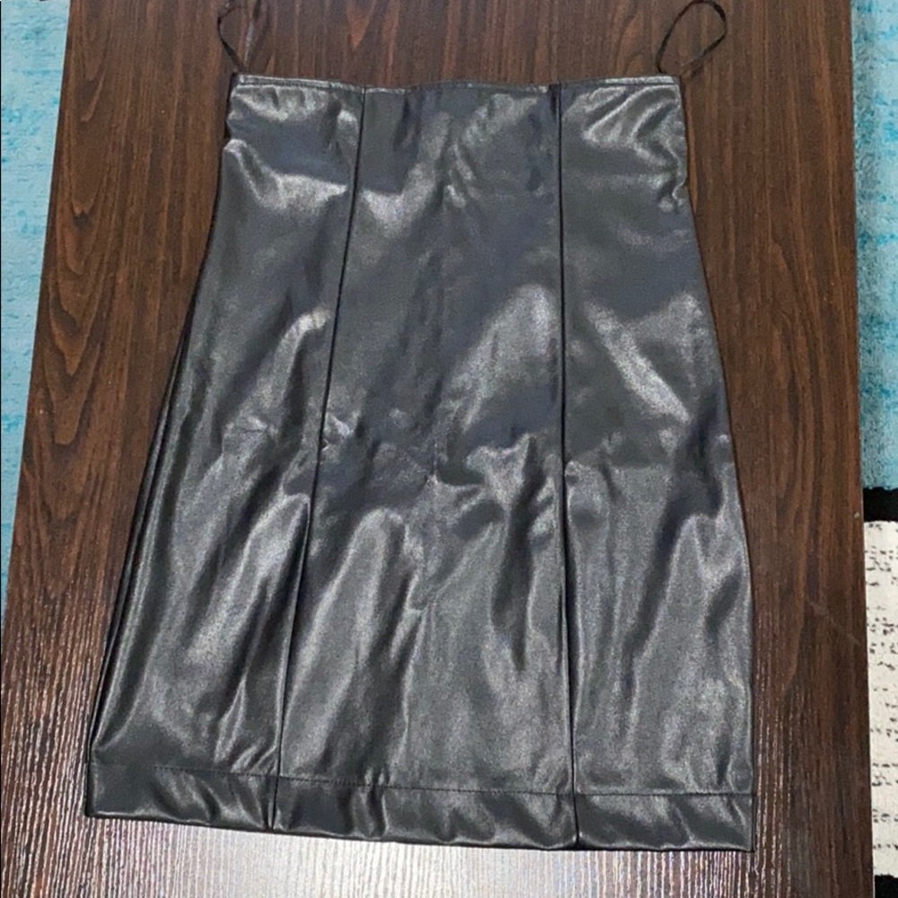 NWOT Carlibell Faux Leather Skirt